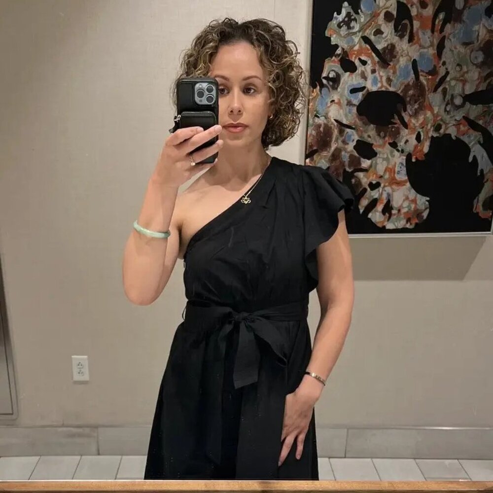 Madewell One-Shoulder Ruffled Midi Dress – True Black, Size 2 Casual & Cocktail - Picture 2 of 15